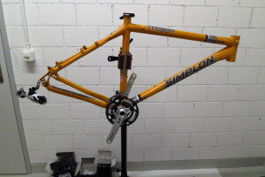 Mit neuer XT Kurbel und Shimano Shadow Umwerfer